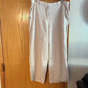 Abercrombie & Fitch Light Beige Linen Pants